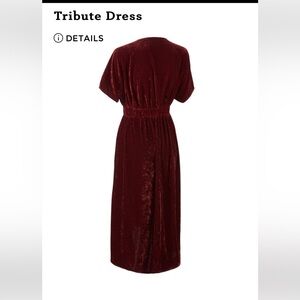 CAbi Tribute velvet red dress size Large